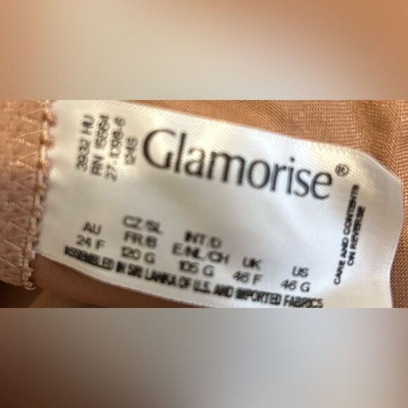 Glamorise Lace Front-Closure Bra in Tan - Picture 4 of 5